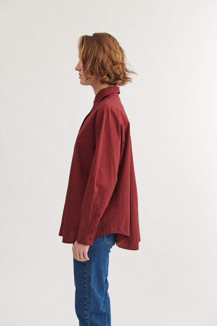 Basic Apparel Silje LS Shirt Shirts 792 Bordeaux Truffle